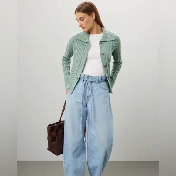 Madewell oversized collar wool blend cardigan - Picture 2 of 8